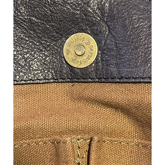 Frye Caelan Leather Crossbody Handbag Medium Size Smokey Gray Satchel - Picture 10 of 16